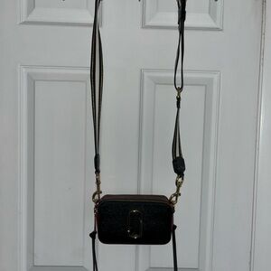 Marc Jacobs Black Crossbody Bag with Gold Hardware